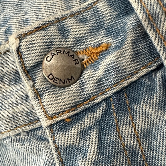 Carmar Light Blue High Rise cropped ankle Women Jeans - Picture 3 of 8